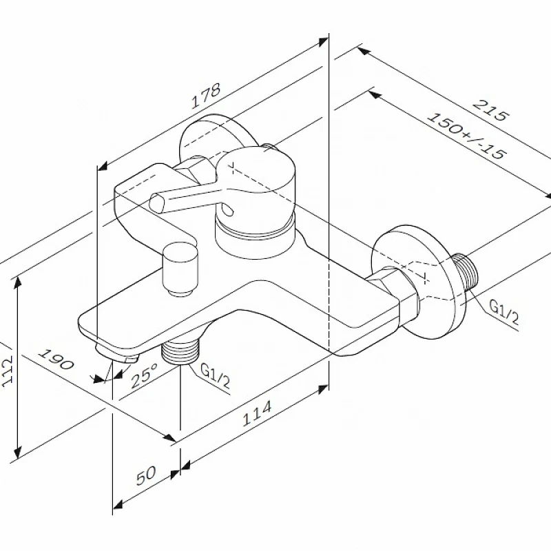 Am.Pm X-Joy S смеситель для ванны F85B10000