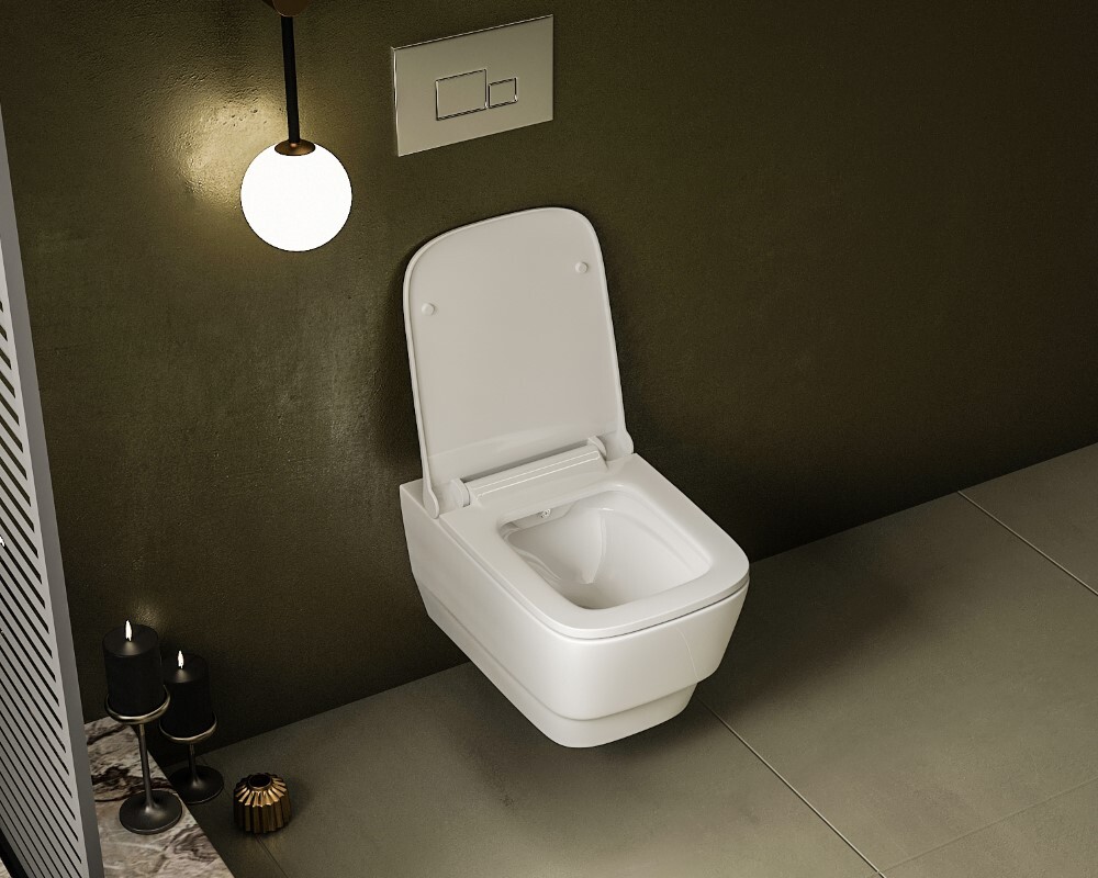 Унитаз подвесной Boheme Bello Белый глянец 971-W