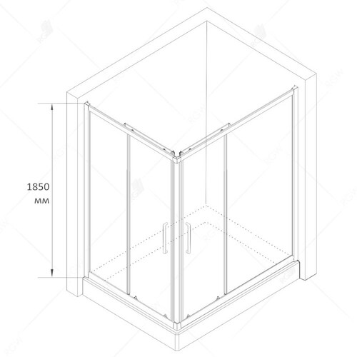 RGW CL-45 (CL-12 + Z-050-1) душевой уголок 120х90 хром, стекло прозрачное 04094529-011