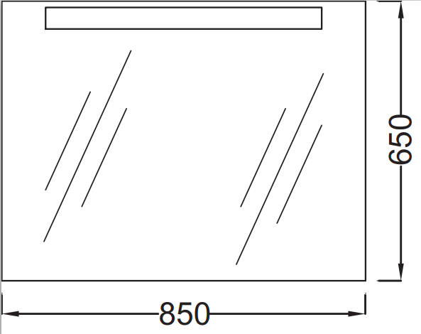 Зеркальное полотно Jacob Delafon Presqu'ile 85*65 EB1109-NF