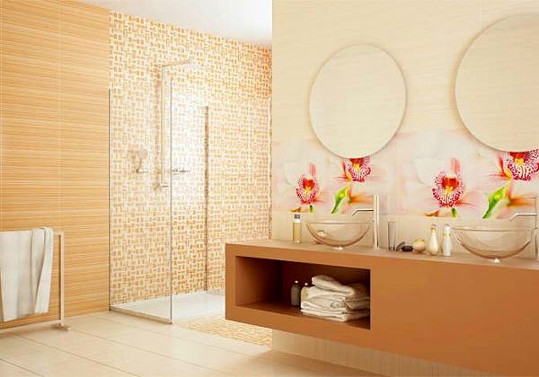 Нефрит Меланж 25х50 см плитка настенная светло-голубая