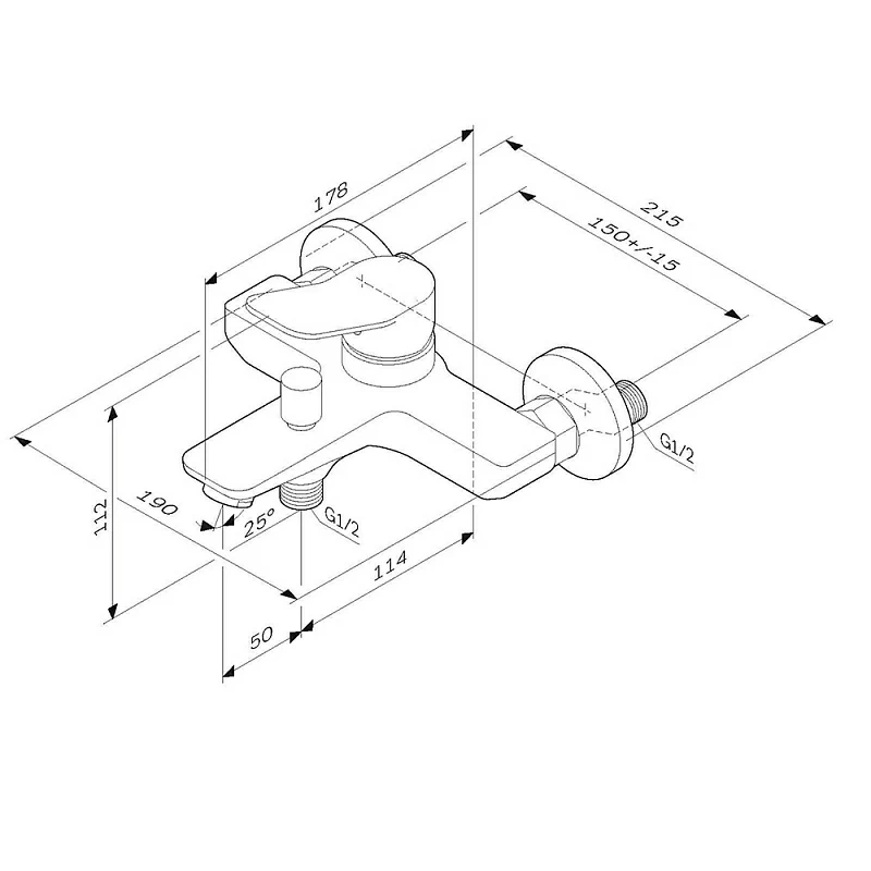 Am.Pm X-Joy смеситель для ванны F85A10033