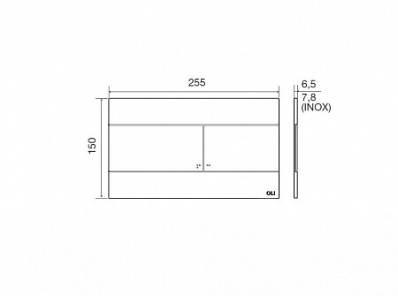 Инсталляция OLI 120 ECO Sanitarblock mechanic + кнопка слива Slim, хром глянец 879236mSL00