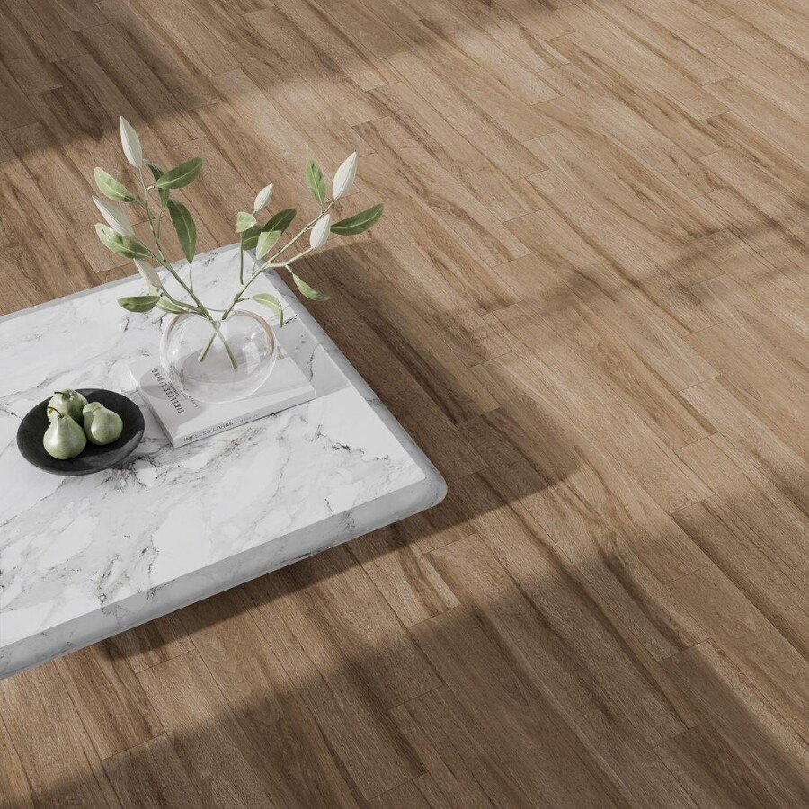 Керамический гранит Kerama Marazzi Прованс Лавр бежевый тёмный матовый обрезной 13x80x0,9 KM1380G0021R