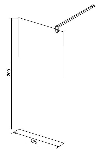 Loranto Sunway Walk-in душевая перегородка 120х200 CS-L1020 120