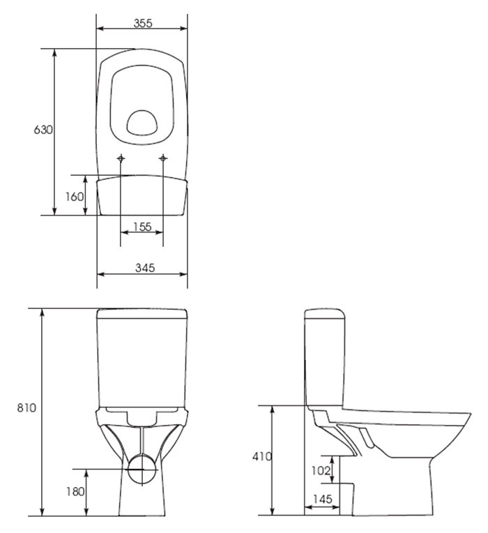 Cersanit Carina 011 KO-CAR011-3/5-COn-S-DL унитаз напольный