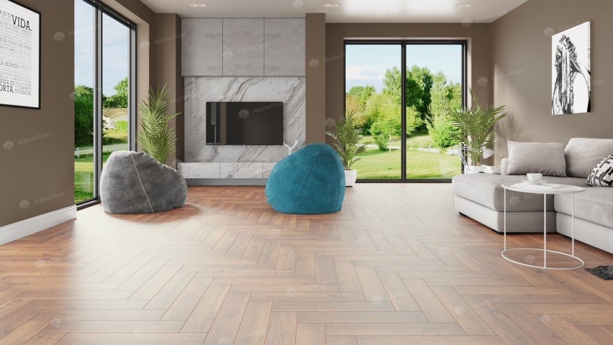 Alpine Floor Parqet LVT Кварцвиниловая плитка Дуб Royal ECO 16-2 590 х 118 х 2.5 mm