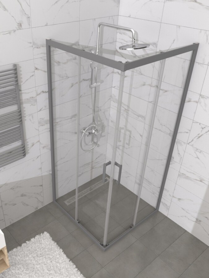 Душевое Ширма Triton pro Фикс-Графит 90х90 Щ0000077236