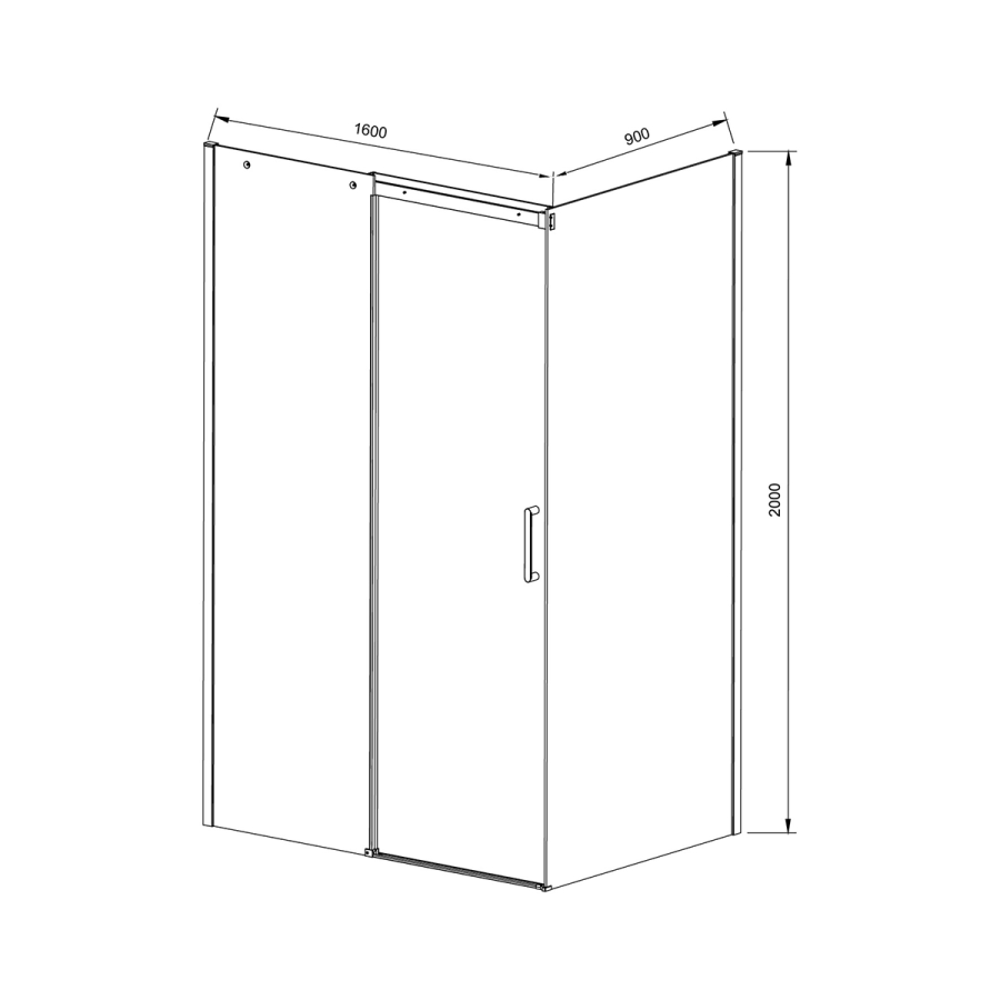 Vincea Dice душевой уголок 160х90 см хром VSR-4D9016CL