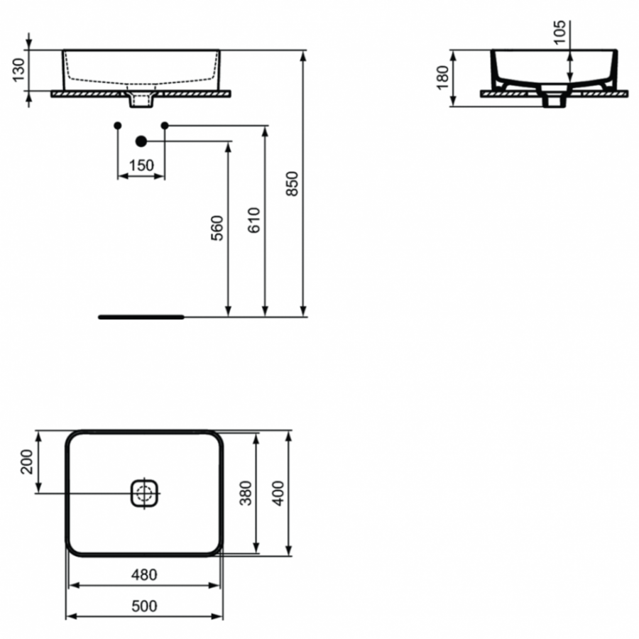 Ideal Standard Strada раковина 50 см T296701