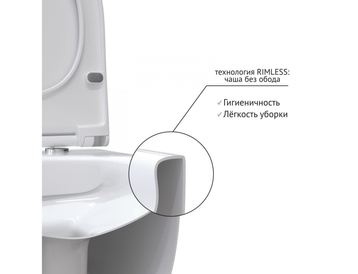 Berges Wasserhaus Ego XL Rimless 082124 унитаз подвесной