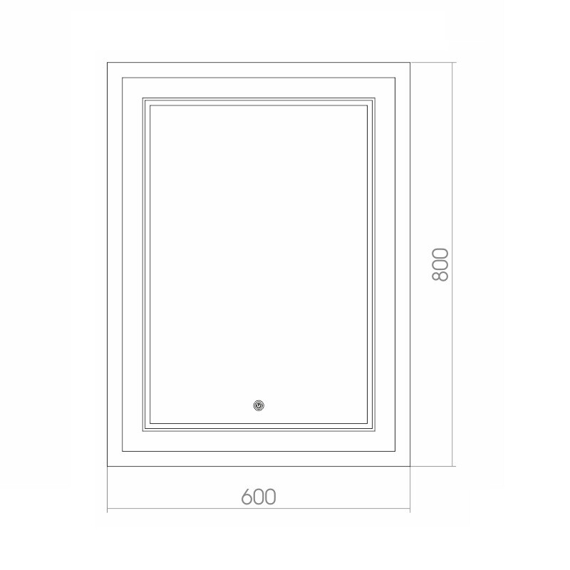 Azario Grand 60х80 зеркало c подсветкой и диммером, сенс. выкл. ФР-00001397