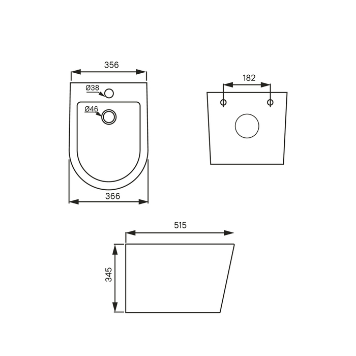 Iddis Calipso подвесное биде CALRW02i82