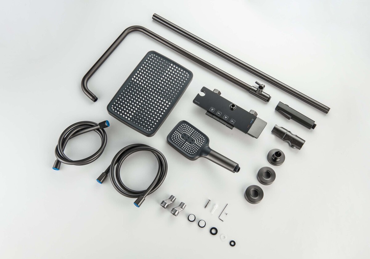 Aquatek Поларис AQ3040BGM Душевая система Оружейная сталь