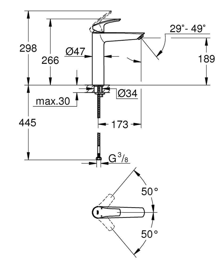 Grohe Eurosmart смеситель для раковины 23971003