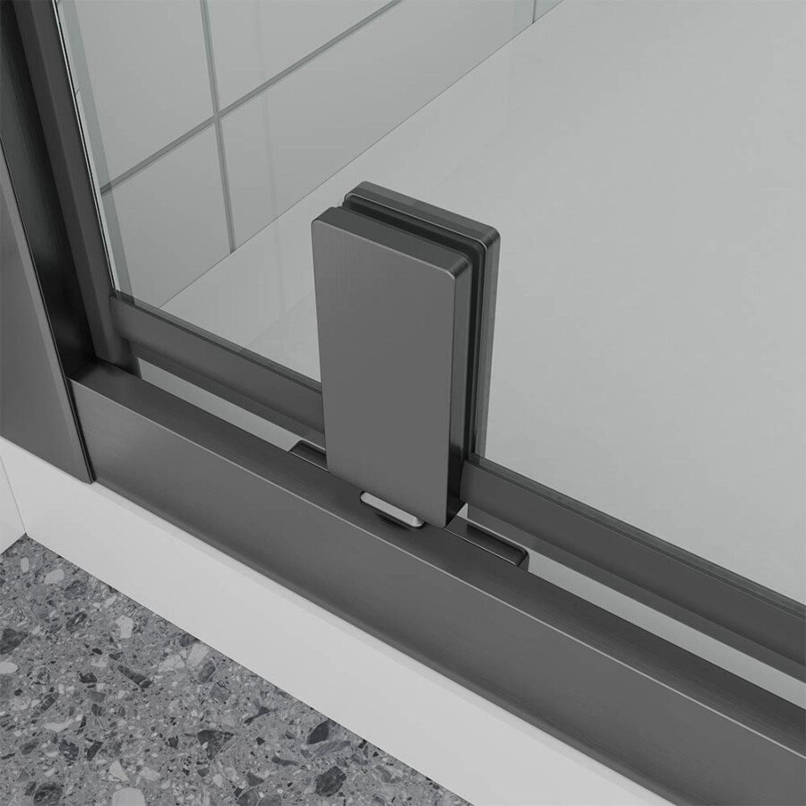 Душевой угол Veconi Ottimo P30SP GR (70×100×190) распашная, профиль брашированный графит, стекло прозрачное OP30GR-SP-70100-01-C9