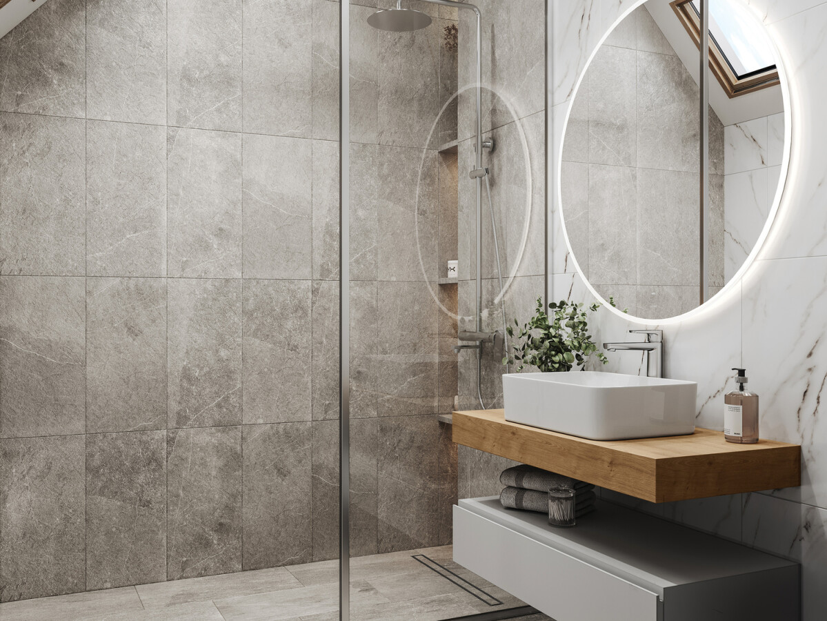 Керамогранит Cersanit City Line светло-серый рельеф 29,7x59,8 A17673