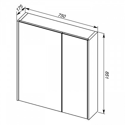 Зеркало-шкаф Aquanet Тулон 75*85,1 00183392