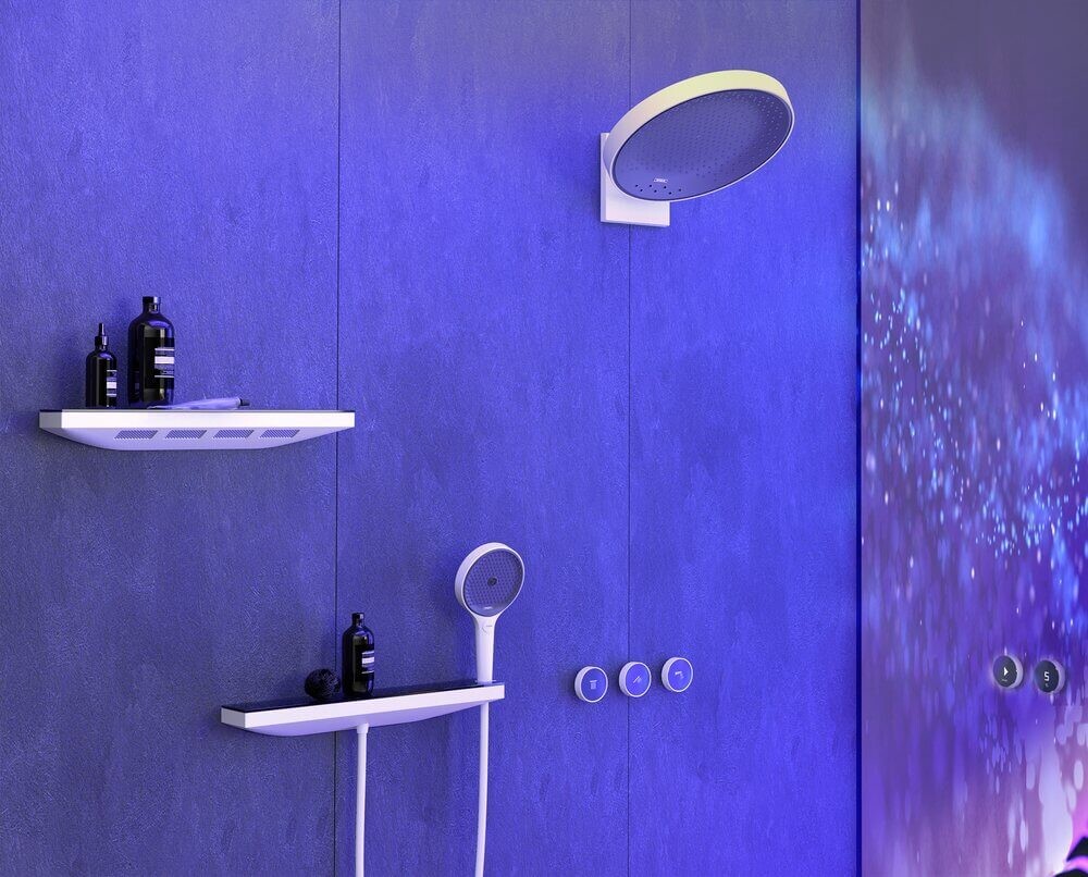 Hansgrohe Rainfinity Боковой душ 500 1jet с полкой белый матовый 26243700