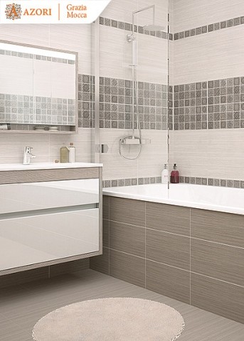 Azori Grazia 20х40см плитка настенная серая матовая
