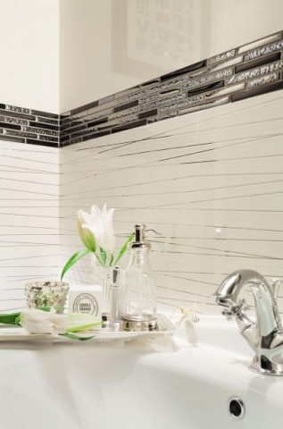 Tubadzin Abisso White 2 75х30 см декор настенный белый