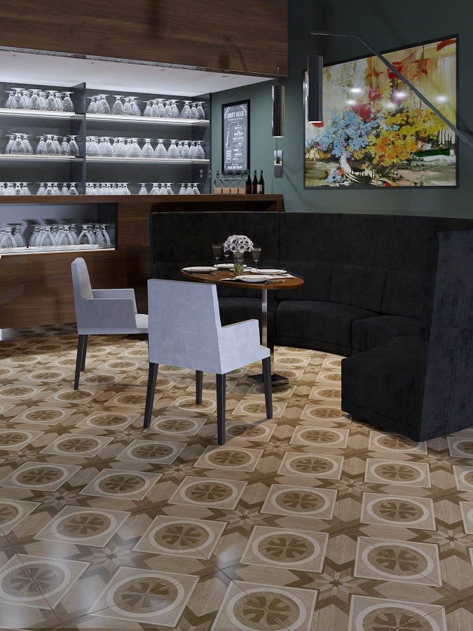 Grasaro Parquet Art G-503s керамогранит напольный 40х40 см бежево-коричневый структурный