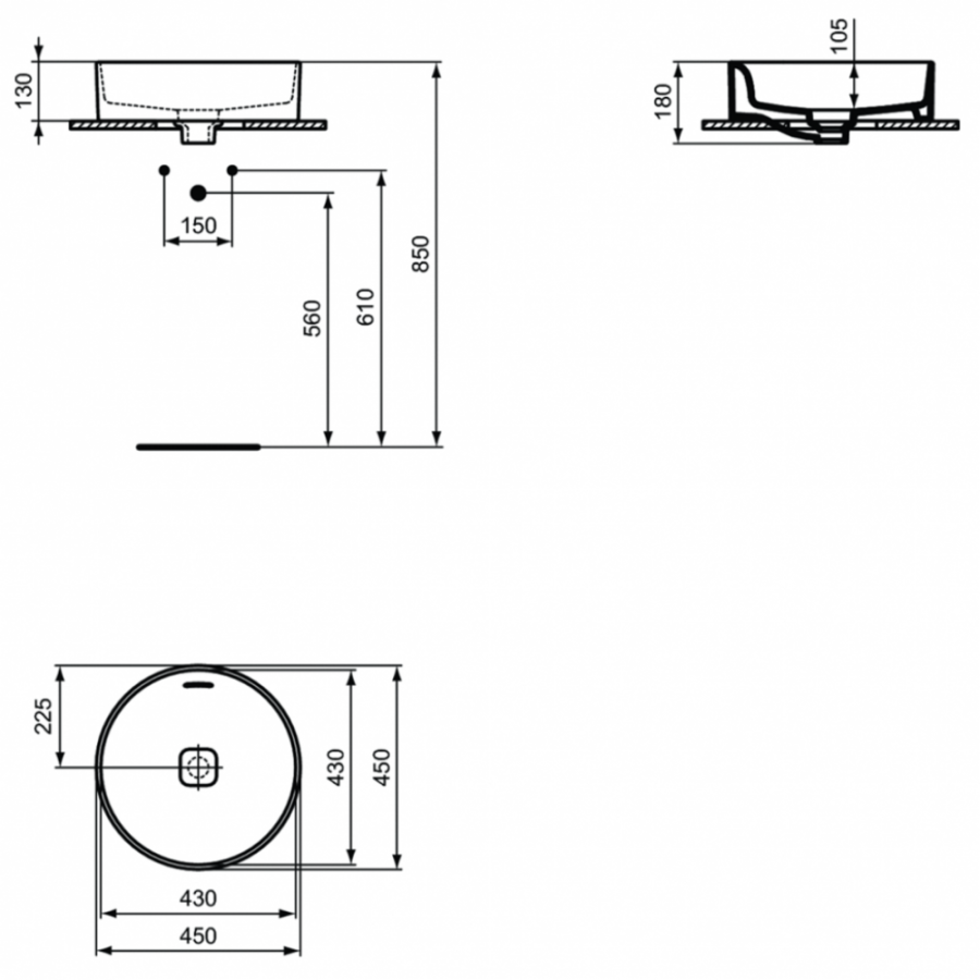 Ideal Standard Strada раковина 45 см T296101