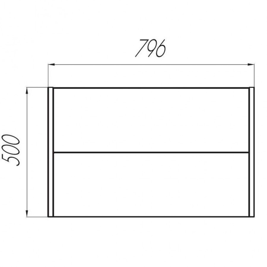 Акватон Брук 80 Модуль для раковины 2 ящика дуб ферра 1A202001BCDF0 