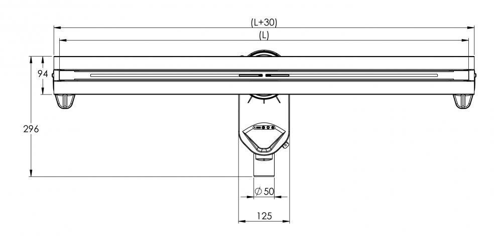Berges Wasserhaus Super Line 090182 Душевой лоток 750 мм