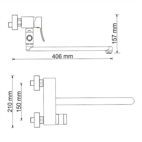 WasserKRAFT Exter 1602L смеситель для ванны светлая бронза