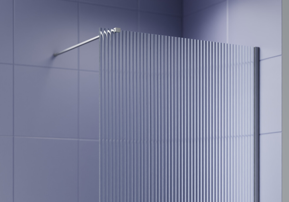 Aquatek AQ.WI.090.2GM Душевая перегородка Walk In 90см с держателем 1200мм оружейная сталь