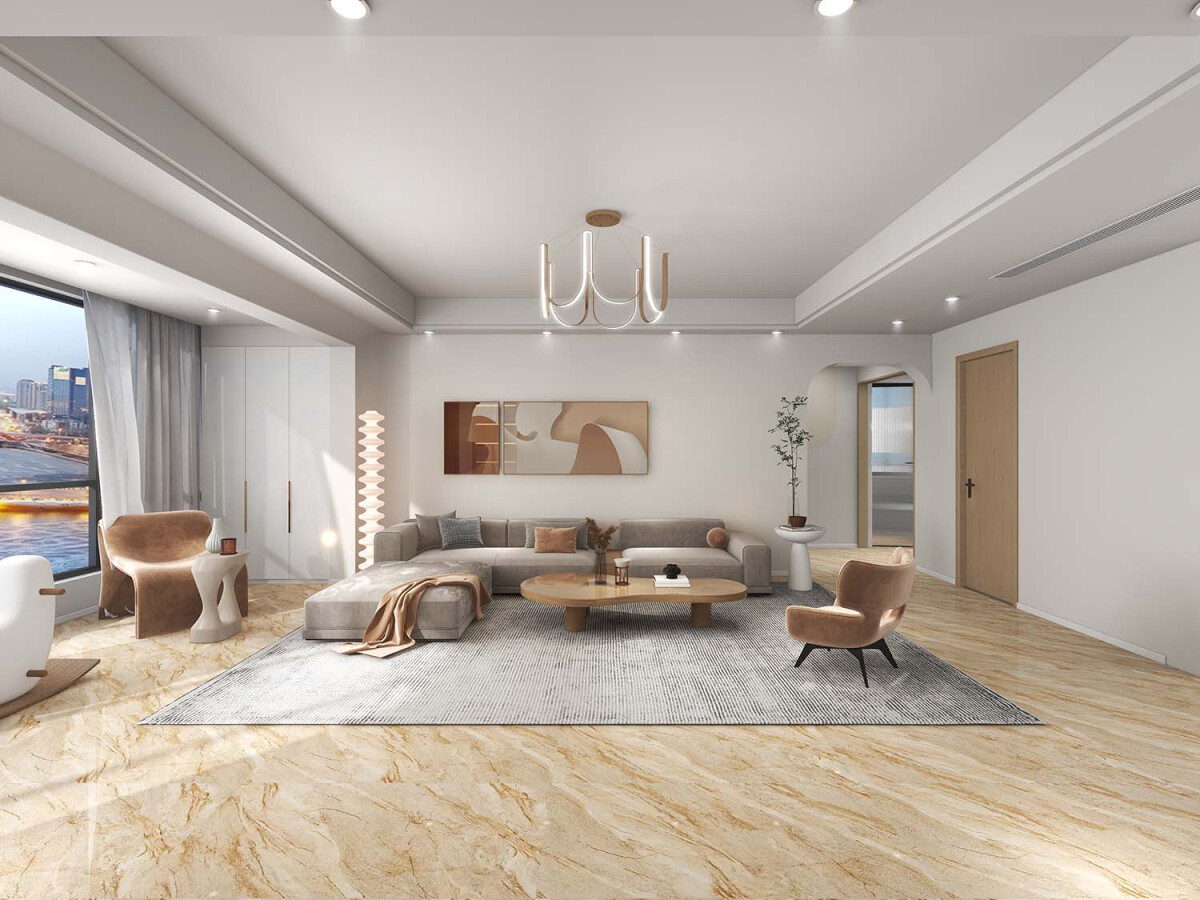 Керамогранит Azario Desert Gold 60x120 Carving H18004007G