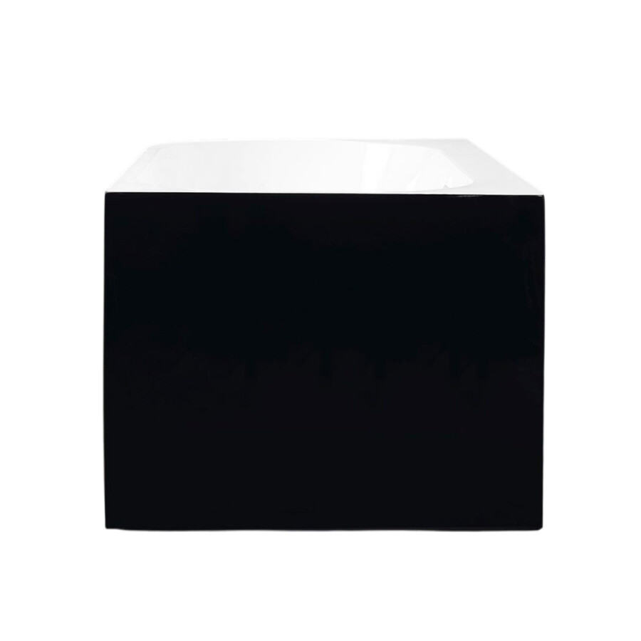 Ванна акриловая Azario LAGO BLANCO BLACK 1700х750х580 пристенная, правосторонняя, в комплекте с сифоном и металлической рамой, белый глянец/черный матовый AZ-6724-1CRB 17075