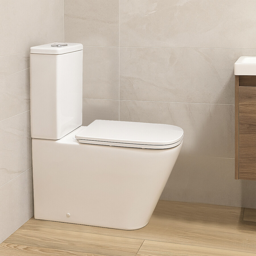 Унитаз-компакт Azario Etéreo 640х370х810 напольный, безободковый, система смыва "Скрытое Торнадо", с быстросъемным сиденьем микролифт AZ-8203