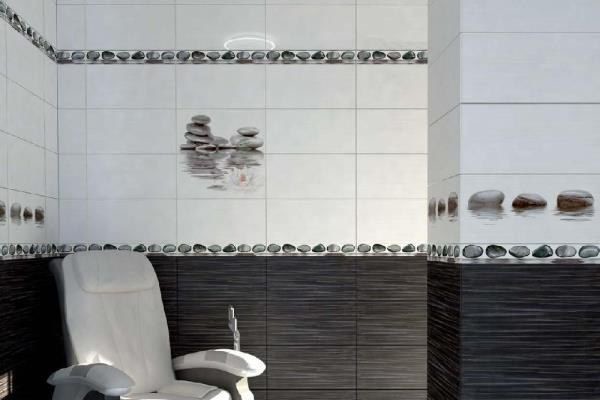 Нефрит Фреш 25х50 см плитка настенная белая