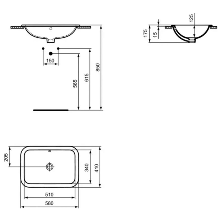 Ideal Standard Connect раковина 58х41 см E505901
