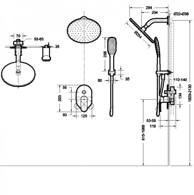 Bravat Gina F865104C-A-ENG встраиваемый смеситель с душевым набором цвет хром