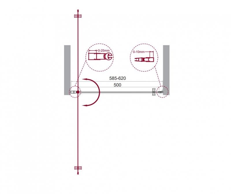 BelBagno душевая дверь ETNA-B-1-60-C-Cr-90 60х195