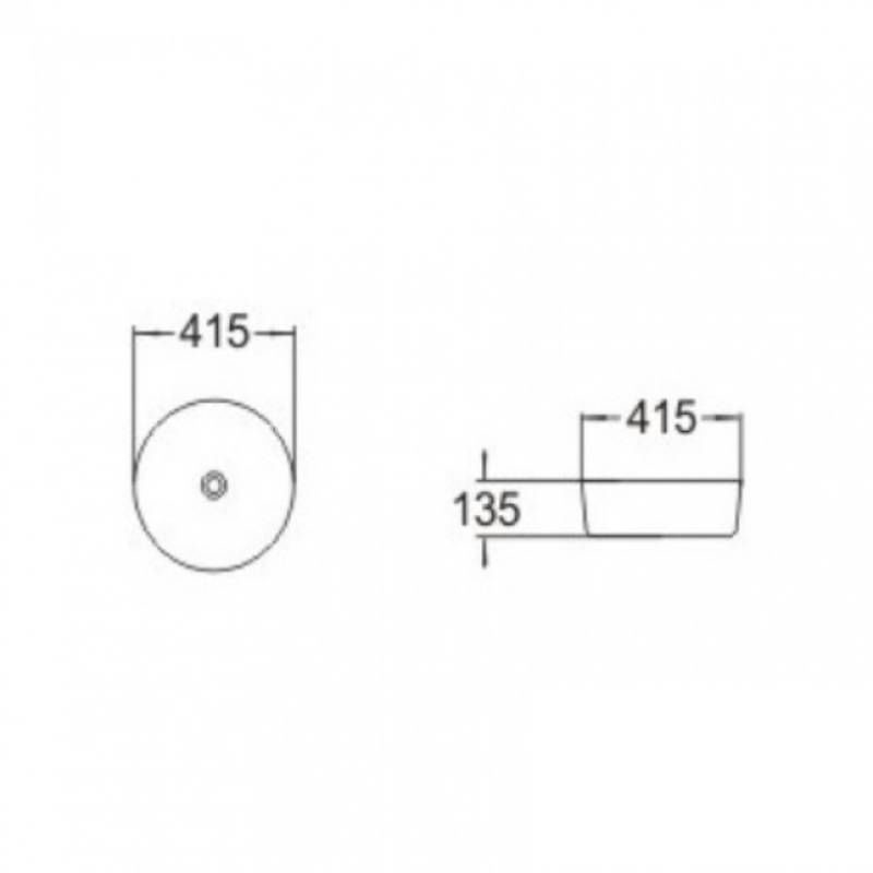 Delice Beatrice R1.4242 41х41х13 см накладная раковина круглая