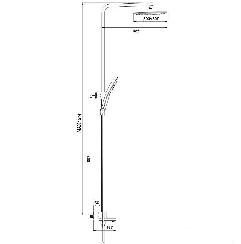 Душевая система термостатом Gappo G17-6 G2417-60