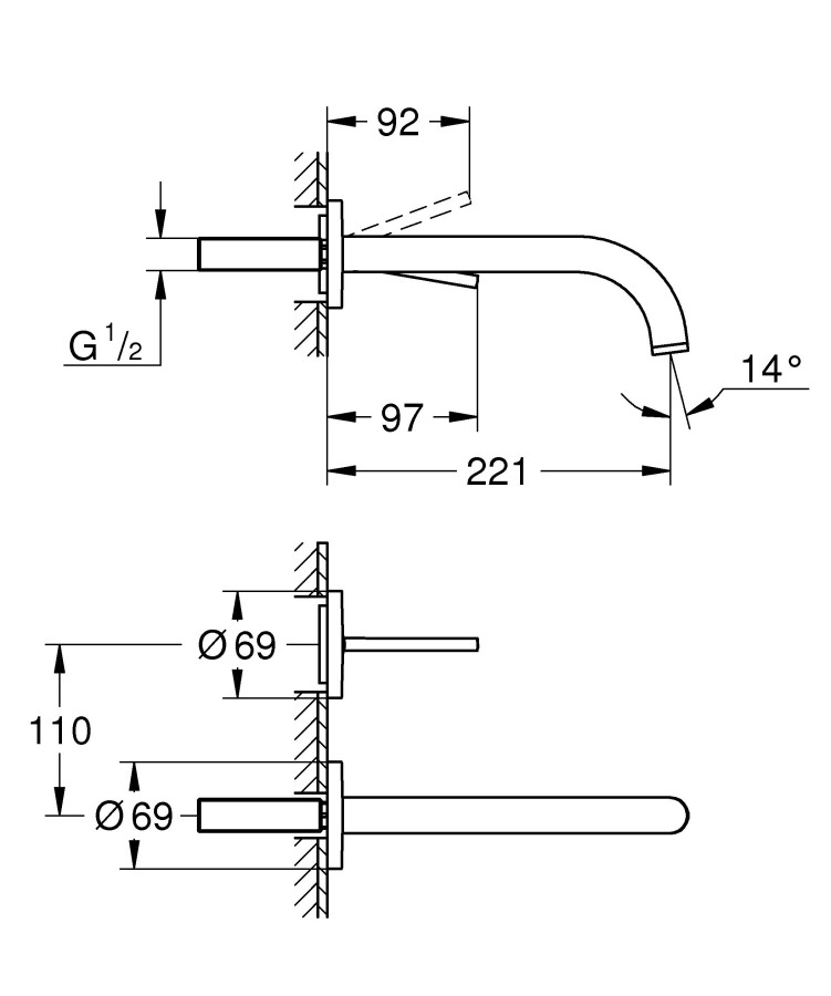 Grohe Atrio New Joy 19918003 смеситель для раковины