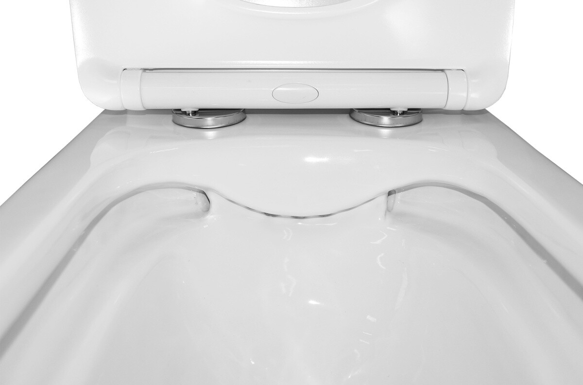 Унитаз-компакт Azario Kashmir 340х650х770 напольный, безободковый, в комплекте с быстросъемным сиденьем микролифт AZ-9143S