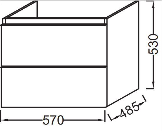 Jacob Delafon Odeon Up 60 тумба EB878-N18 под раковину E4778-00 подвесная