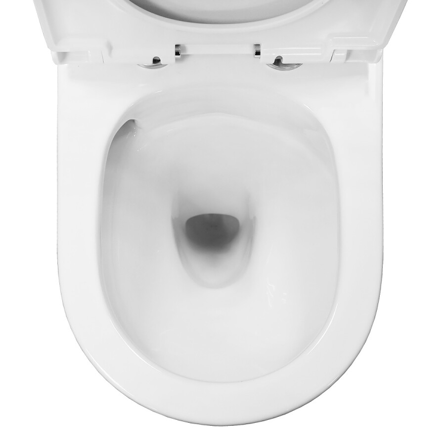 Унитаз-компакт Azario Tesoro 350х650х830 напольный, безободковый, система смыва "Торнадо", быстросъемное сиденье микролифт AZ-8501