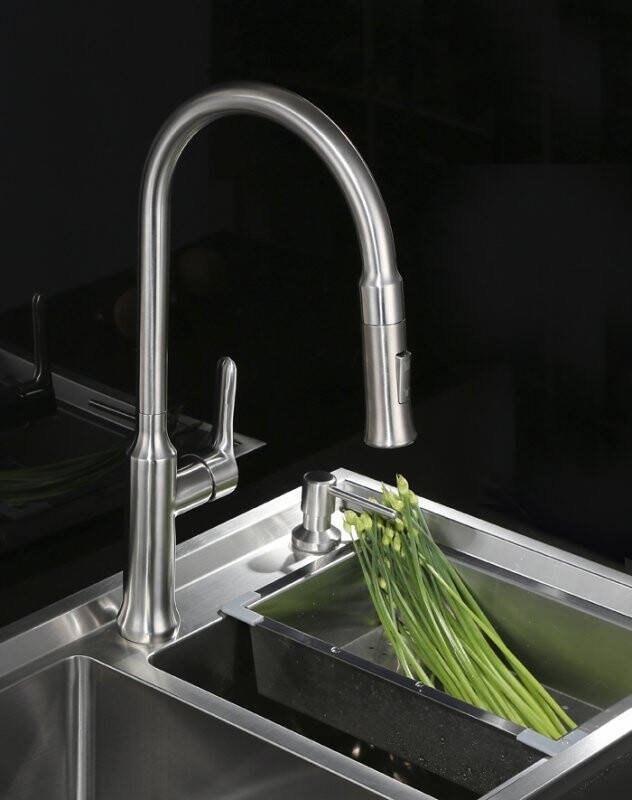 BelBagno Nova BB-LAM38-IN смеситель для кухни сатин