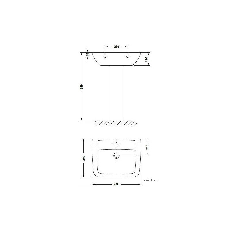 Gala Smart 25430 пьедестал для раковины