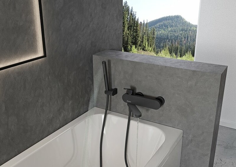 Ravak Chrome CR 022.20BL Смеситель для ванны черный матовый X070431