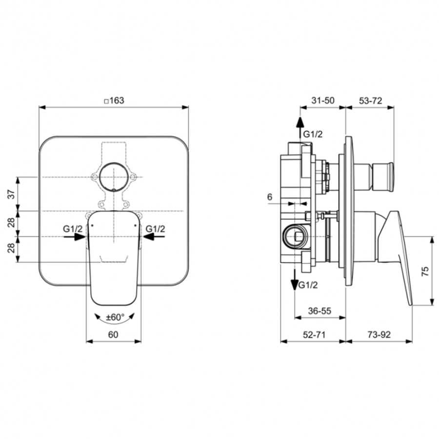 Ideal Standard Ceraplan смеситель для душа BD259AA