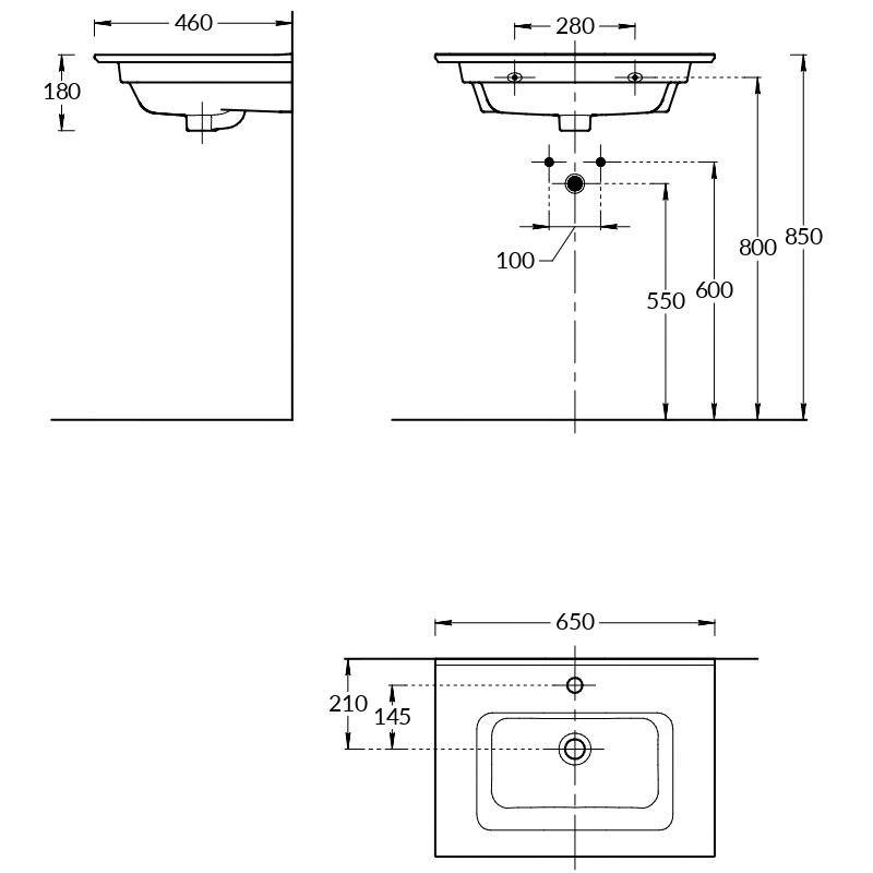 Kerama Marazzi Piano раковина мебельная 65 PI.wb.65