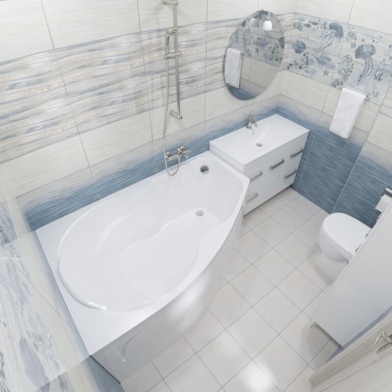 Triton Лайма 160*95 ванна акриловая асимметричная R